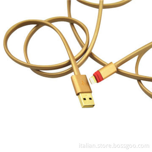 Luxury gold high quality lightning cable for iPhone 5